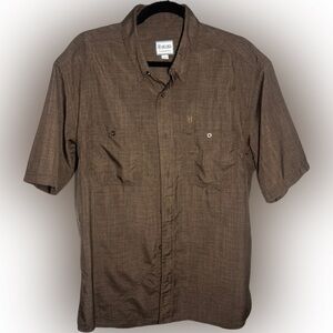 🌺HeyBo Outdoors Men’s Brown Short Sleeve Button Down🌸🌺